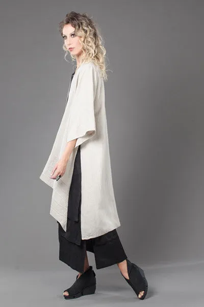 Stitch Long Kimono Jacket in Natural Roma