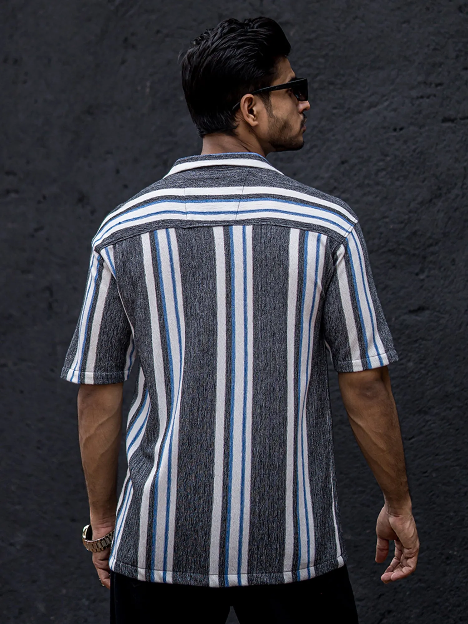 Striped Charcoal Grey Shirt