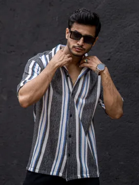 Striped Charcoal Grey Shirt