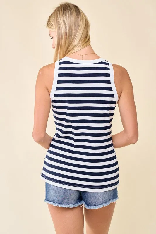 Striped Rib Tank