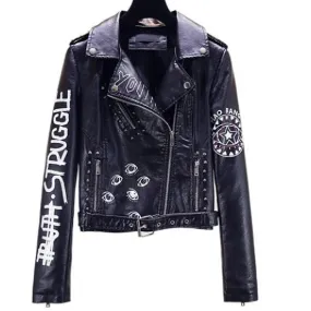 Struggle Leather Moto Jacket