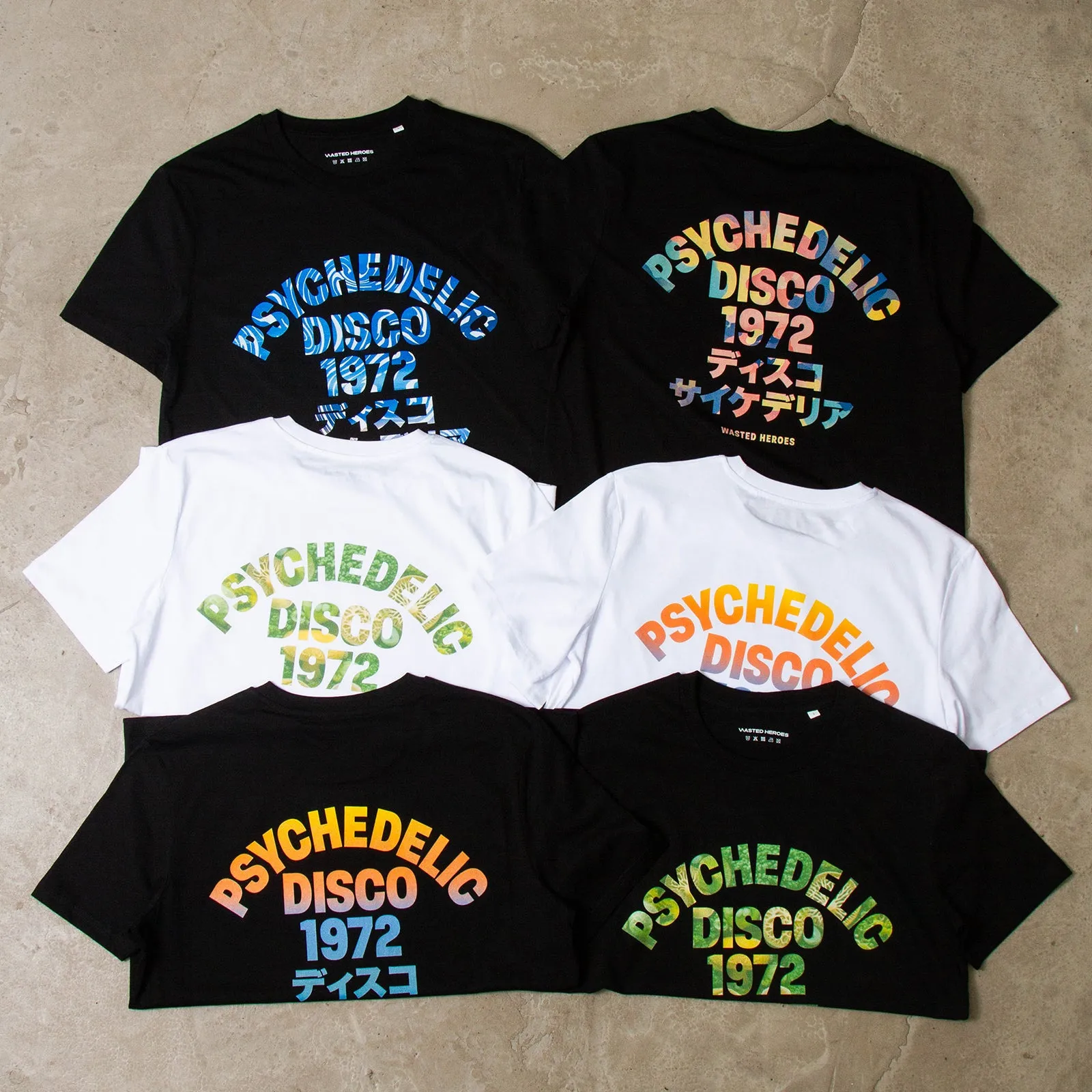 Sunrise 1972 Psychedelic Disco Front Print - Tshirt - Black