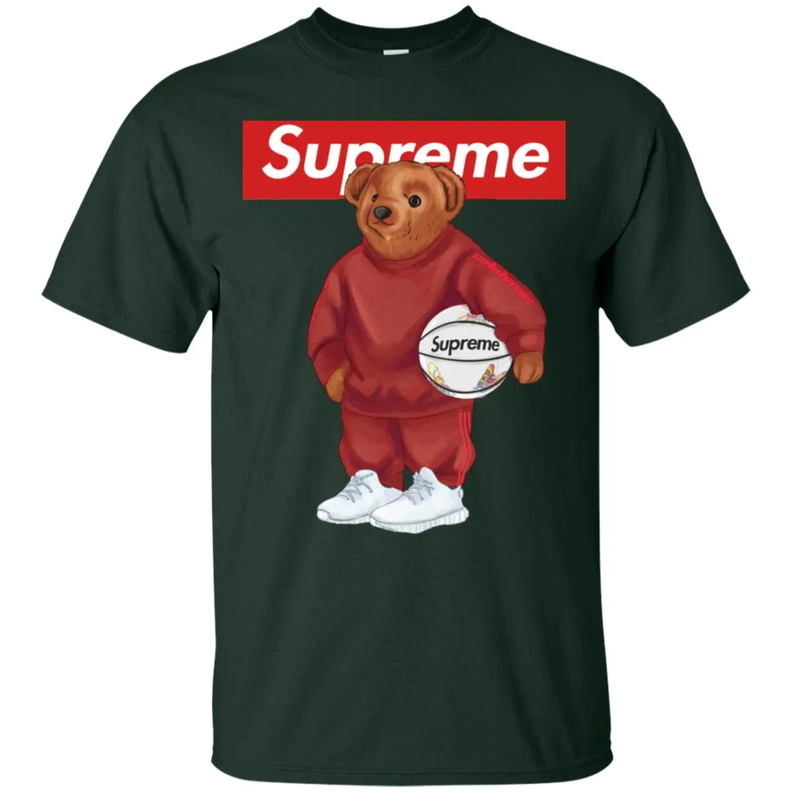 Supreme Bear Sport T-shirt Men Cotton T-Shirt