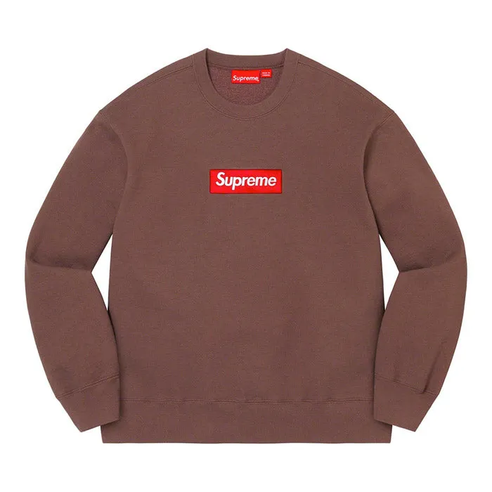 Supreme Box Logo Crewneck (FW22)- Brown