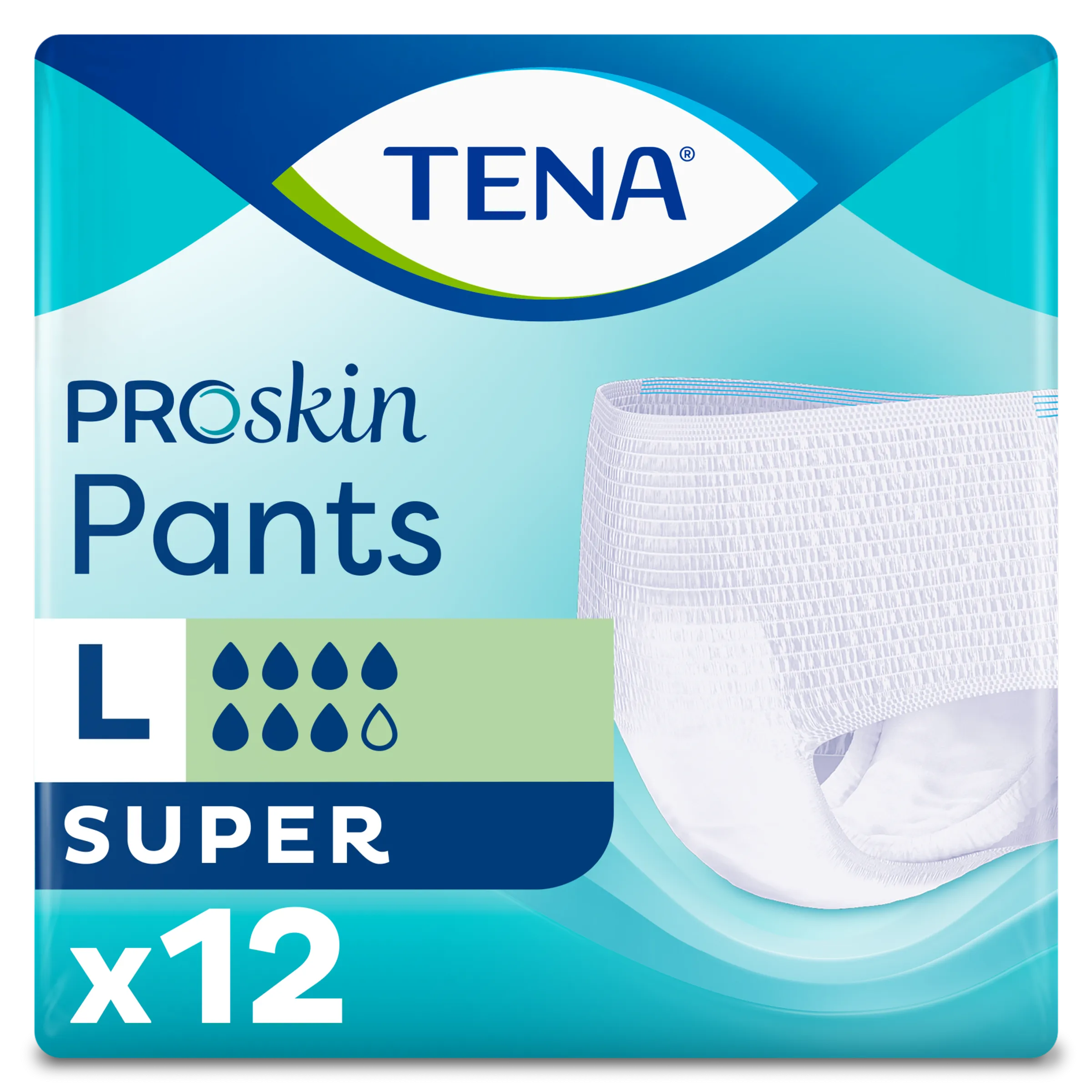 Tena Proskin Pants Super Large 12 - Drievoudige bescherming, snelle absorptie, ademend & comfortabel