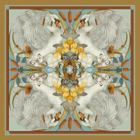 The Swan & Iris Silk Scarf | 90x90cm [Preorder]