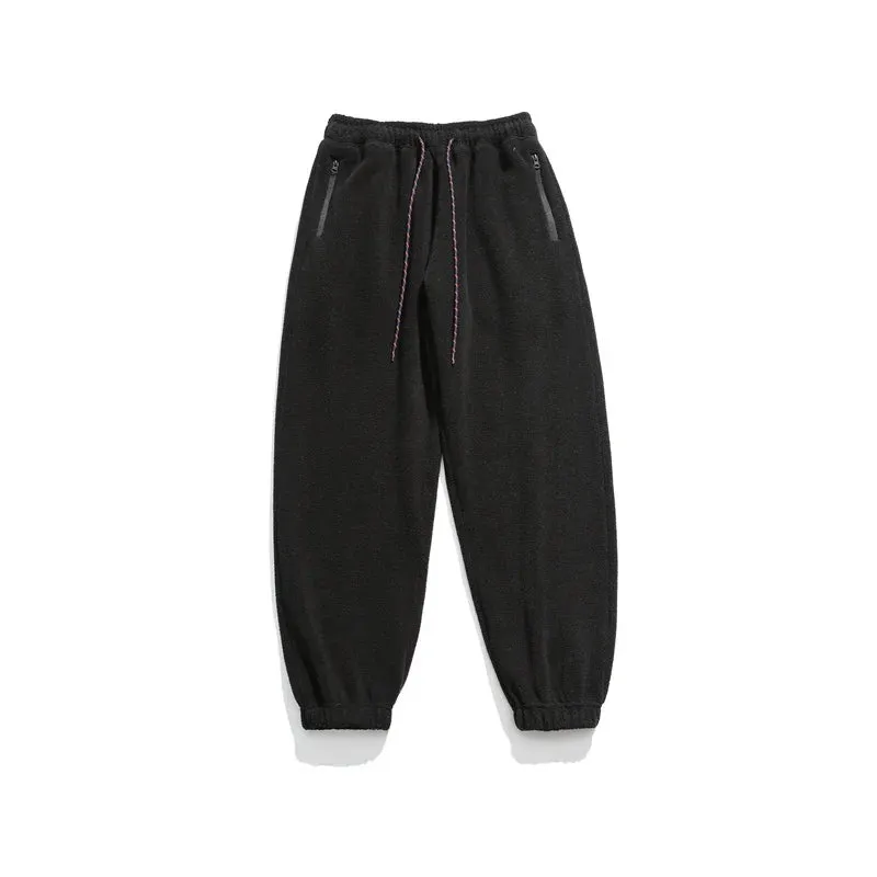 Thick Fleece Jogging Pants Trendy Sport Casual Pants Men Joggers Trousers