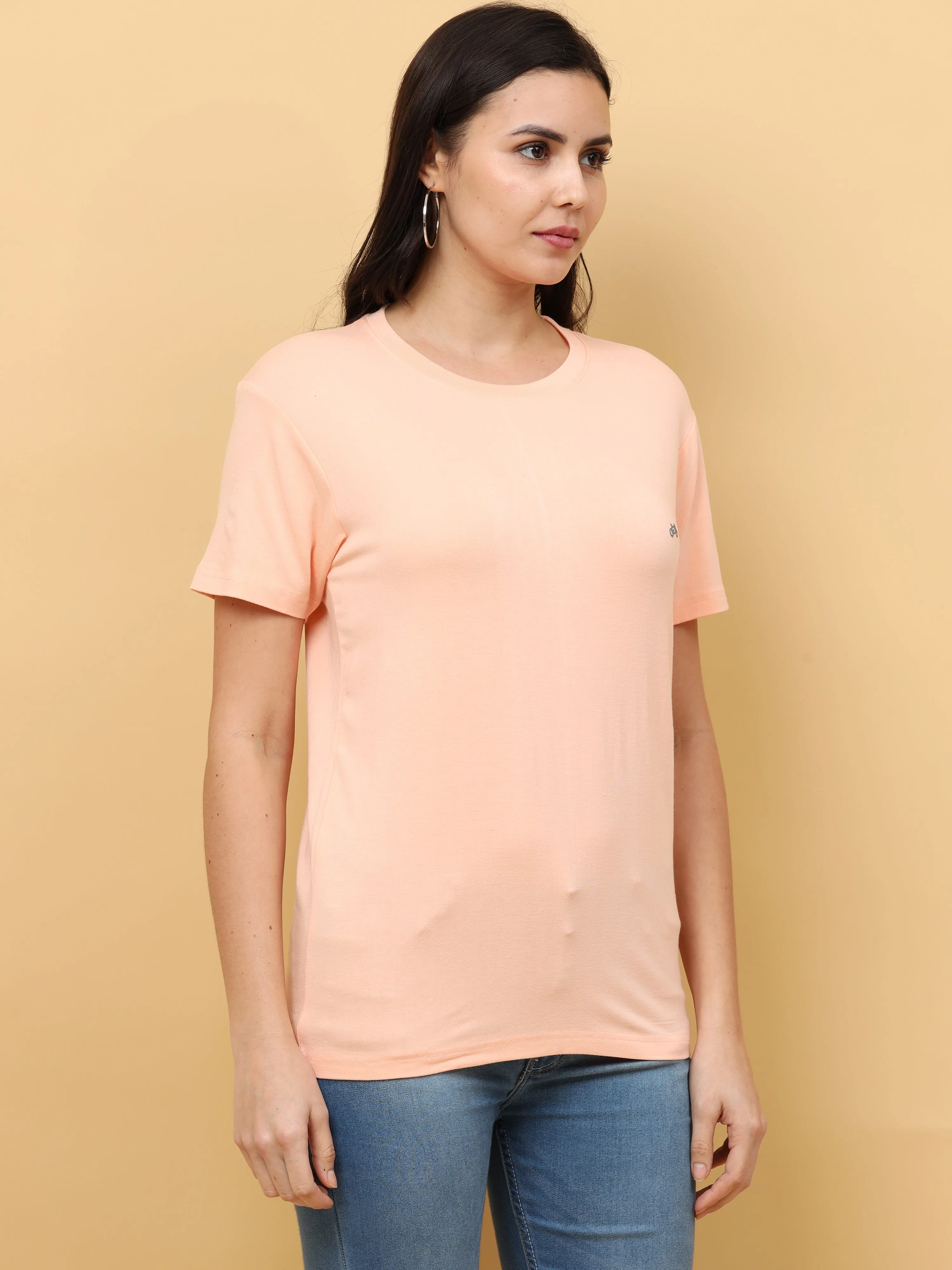 Tropical Peach Womens Bamboo Fabric T-Shirt