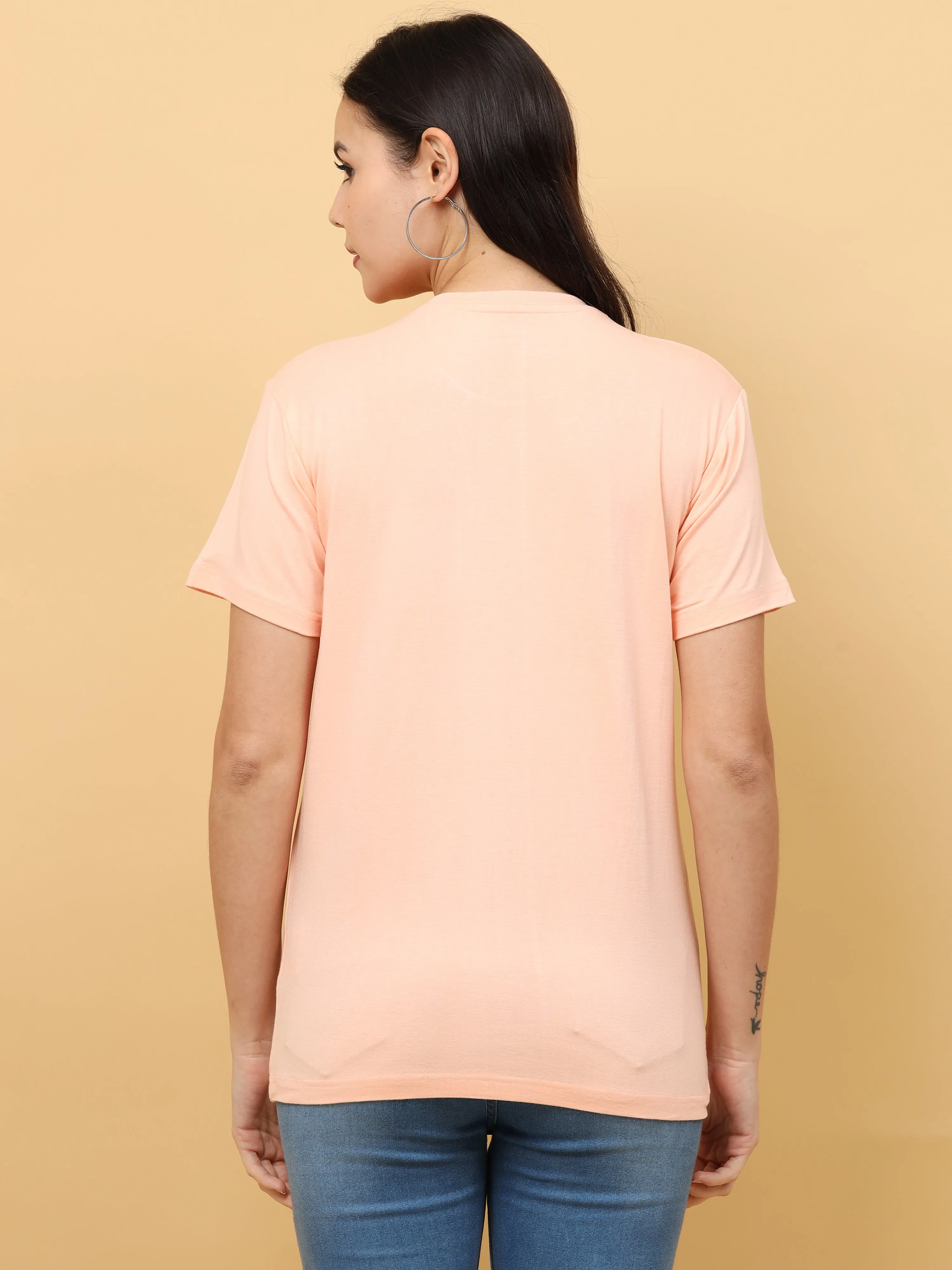 Tropical Peach Womens Bamboo Fabric T-Shirt