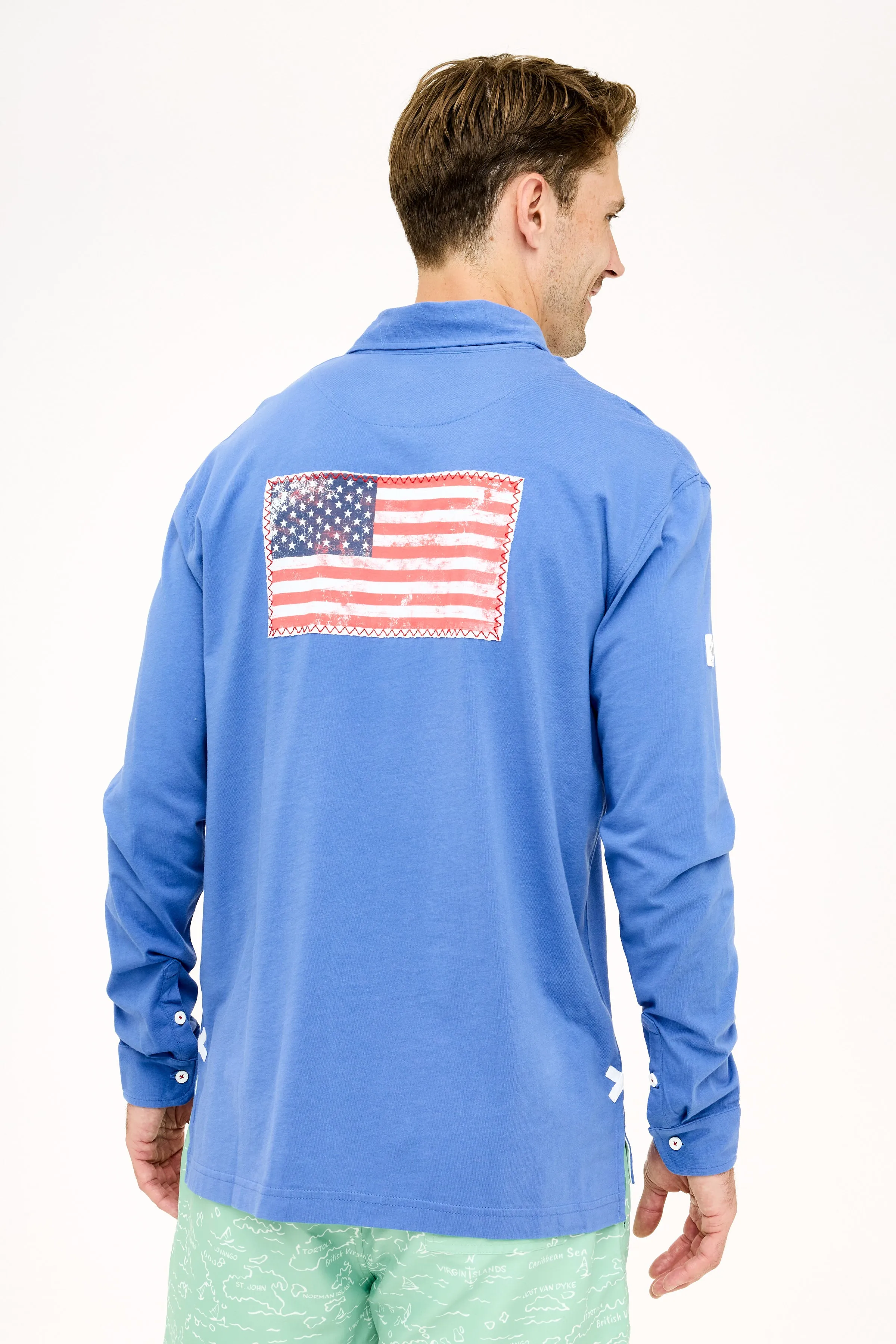 USA Flag CST Shirt - Barbuda Blue