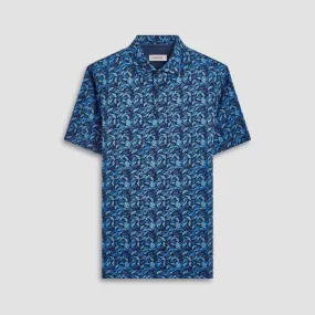 Vincent Double Sided Leaf Print/Solid OoohCotton Polo