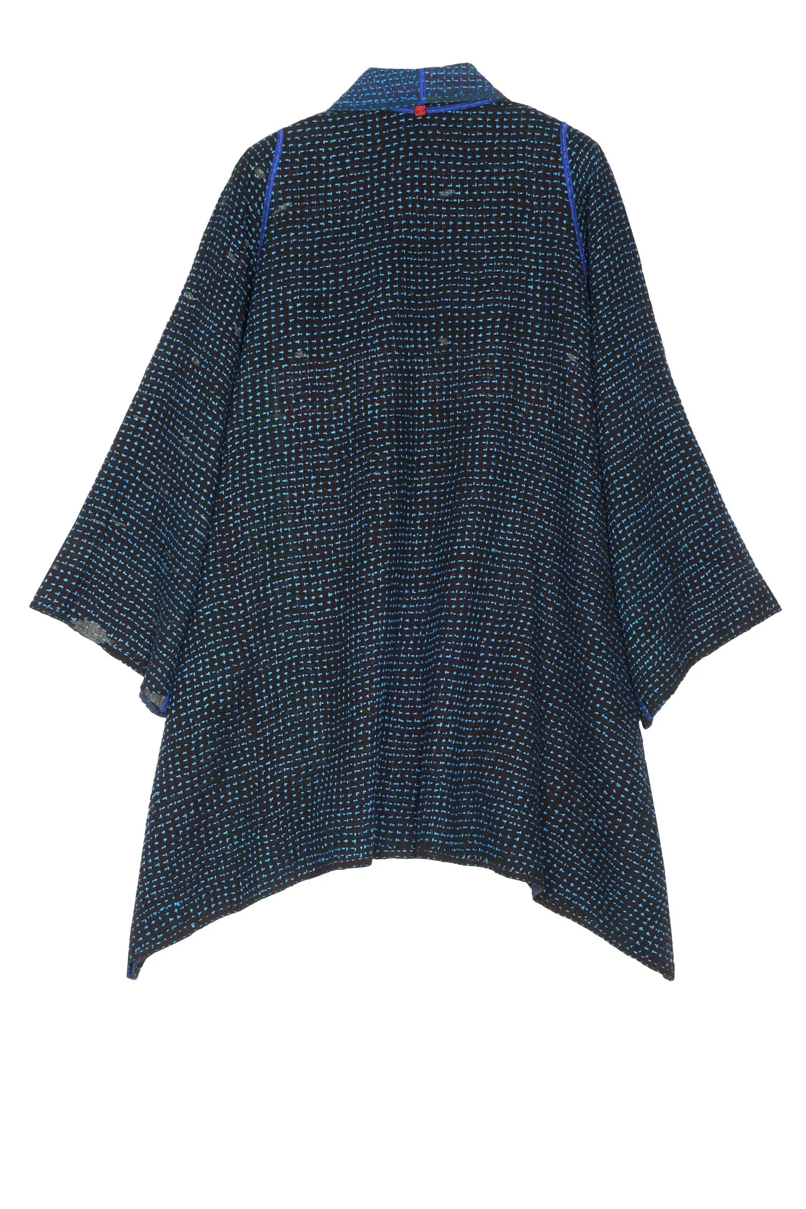 WAFFLE KANTHA A-LINE JKT - wf3003-blu -