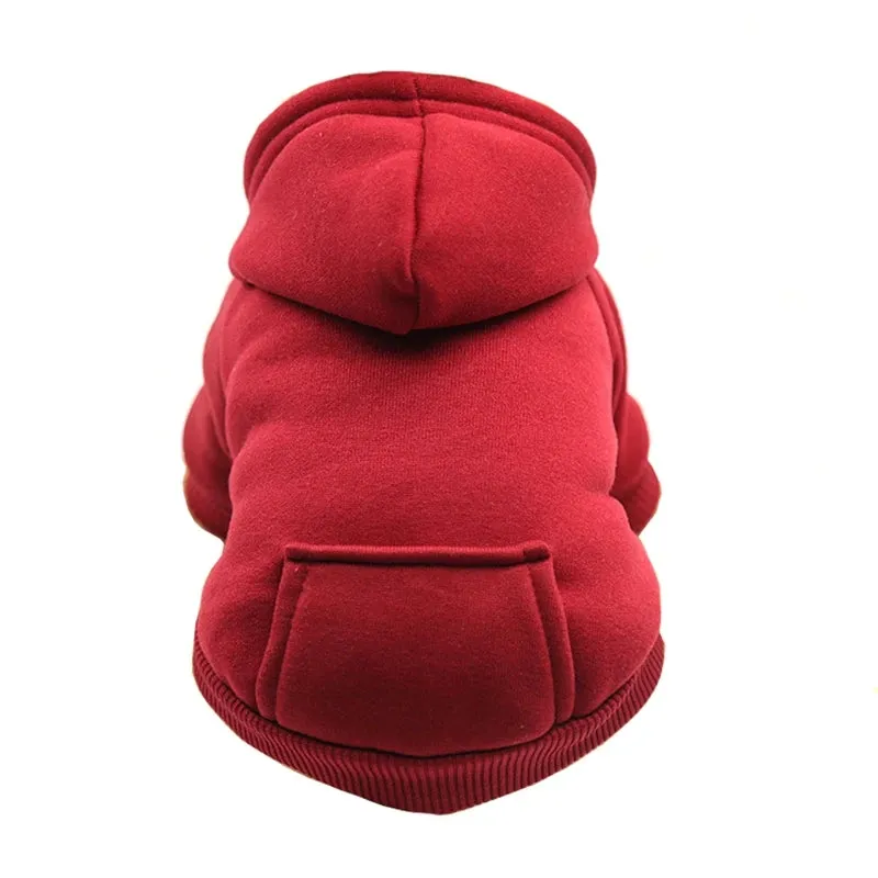 Warm Winter Cute Hoodie Fleece Jacket for Small to Medium Pets