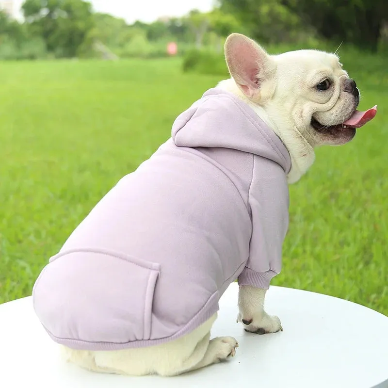 Warm Winter Cute Hoodie Fleece Jacket for Small to Medium Pets