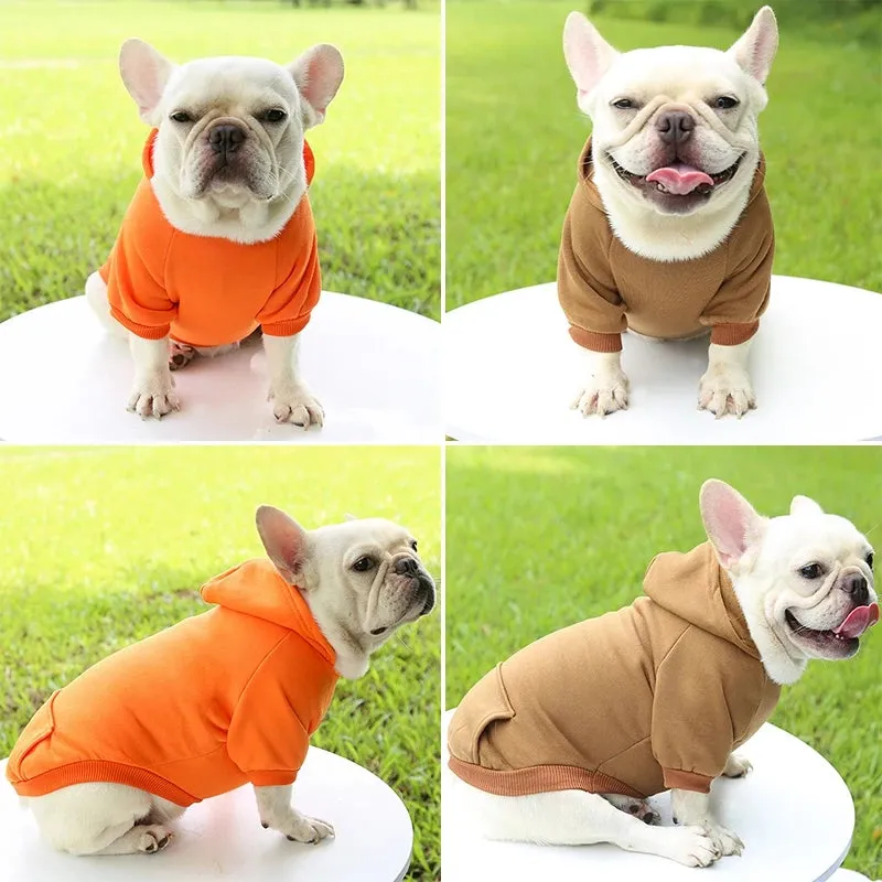 Warm Winter Cute Hoodie Fleece Jacket for Small to Medium Pets