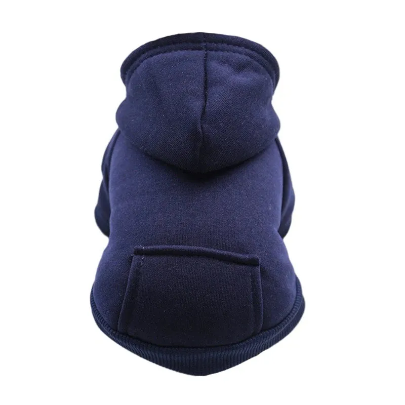 Warm Winter Cute Hoodie Fleece Jacket for Small to Medium Pets