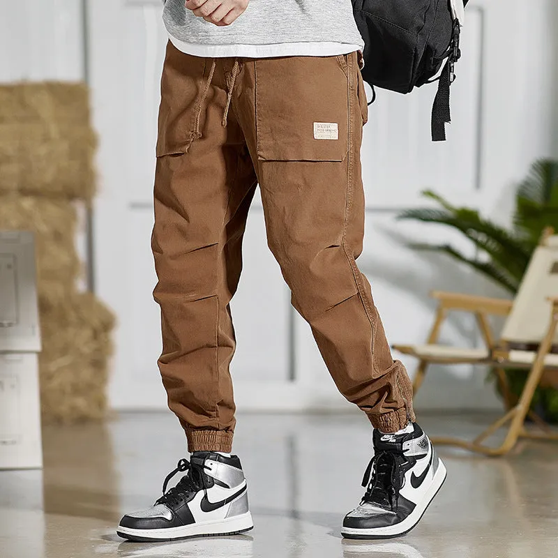 WASHED COTTON THICKENED WORKWEAR CARGO  PANTS