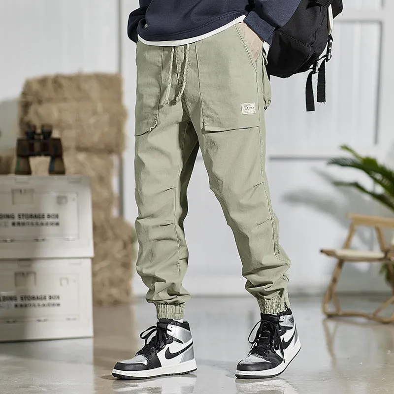 WASHED COTTON THICKENED WORKWEAR CARGO  PANTS