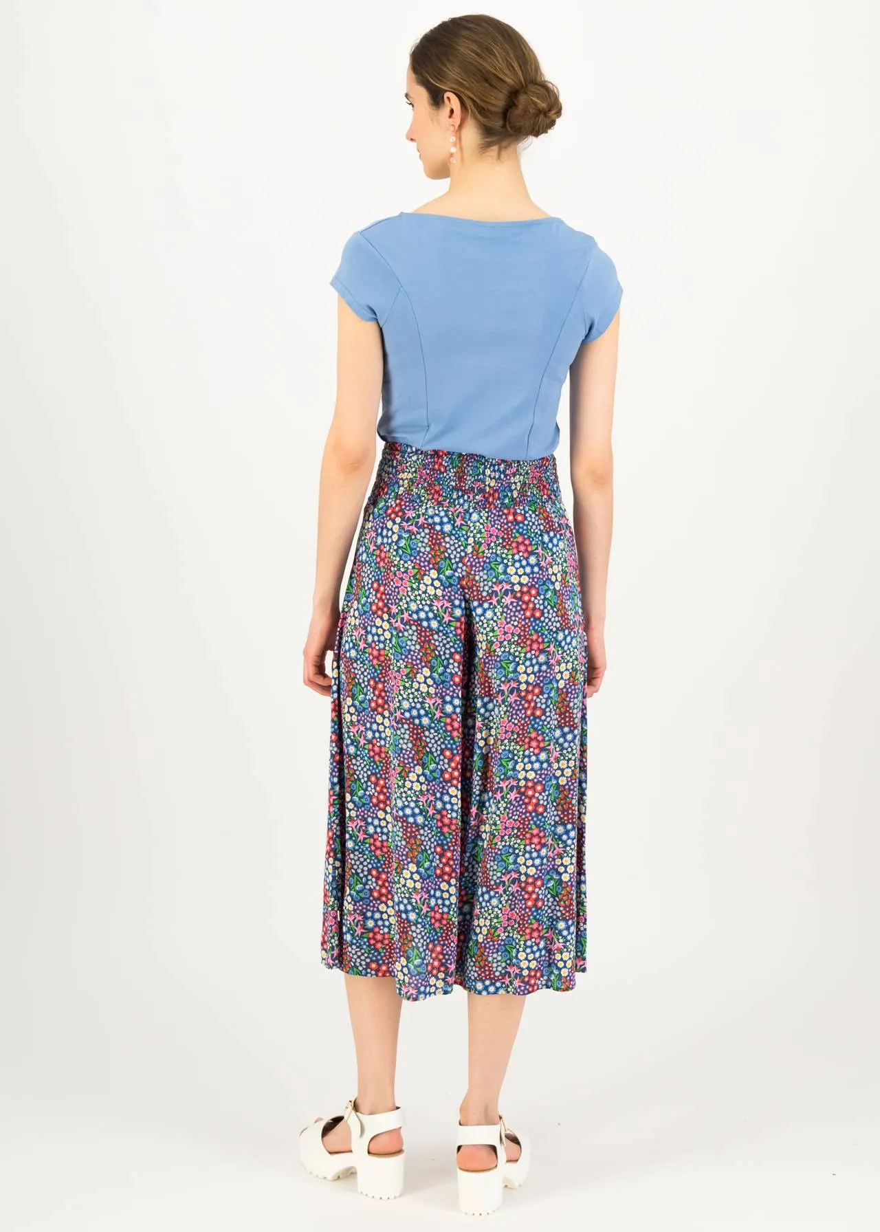 Wijde broek met bloemenprint | Blutsgeschwister flotte culottes first date