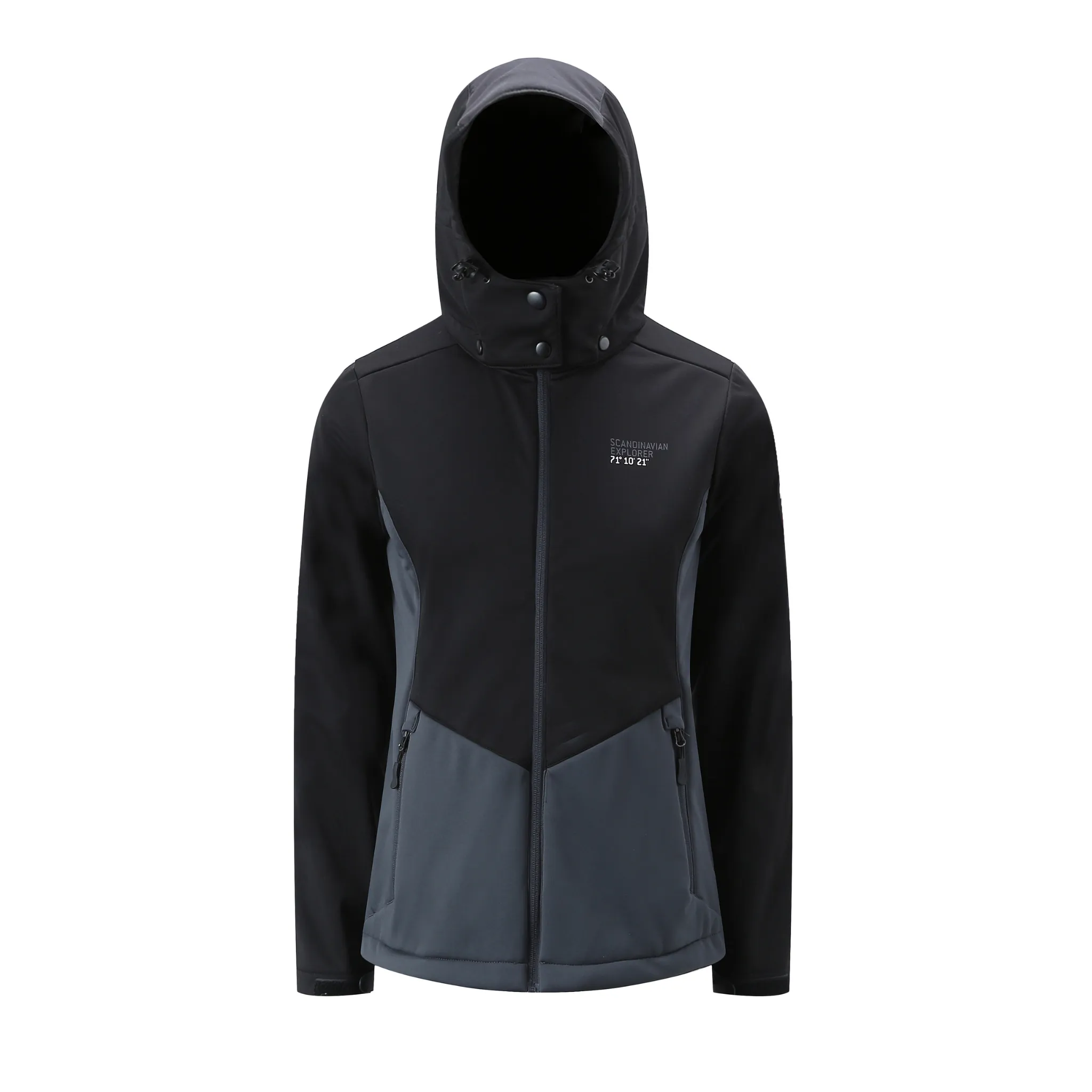 Women's 3 Layer Softshell Jacket - Black / Dark Grey