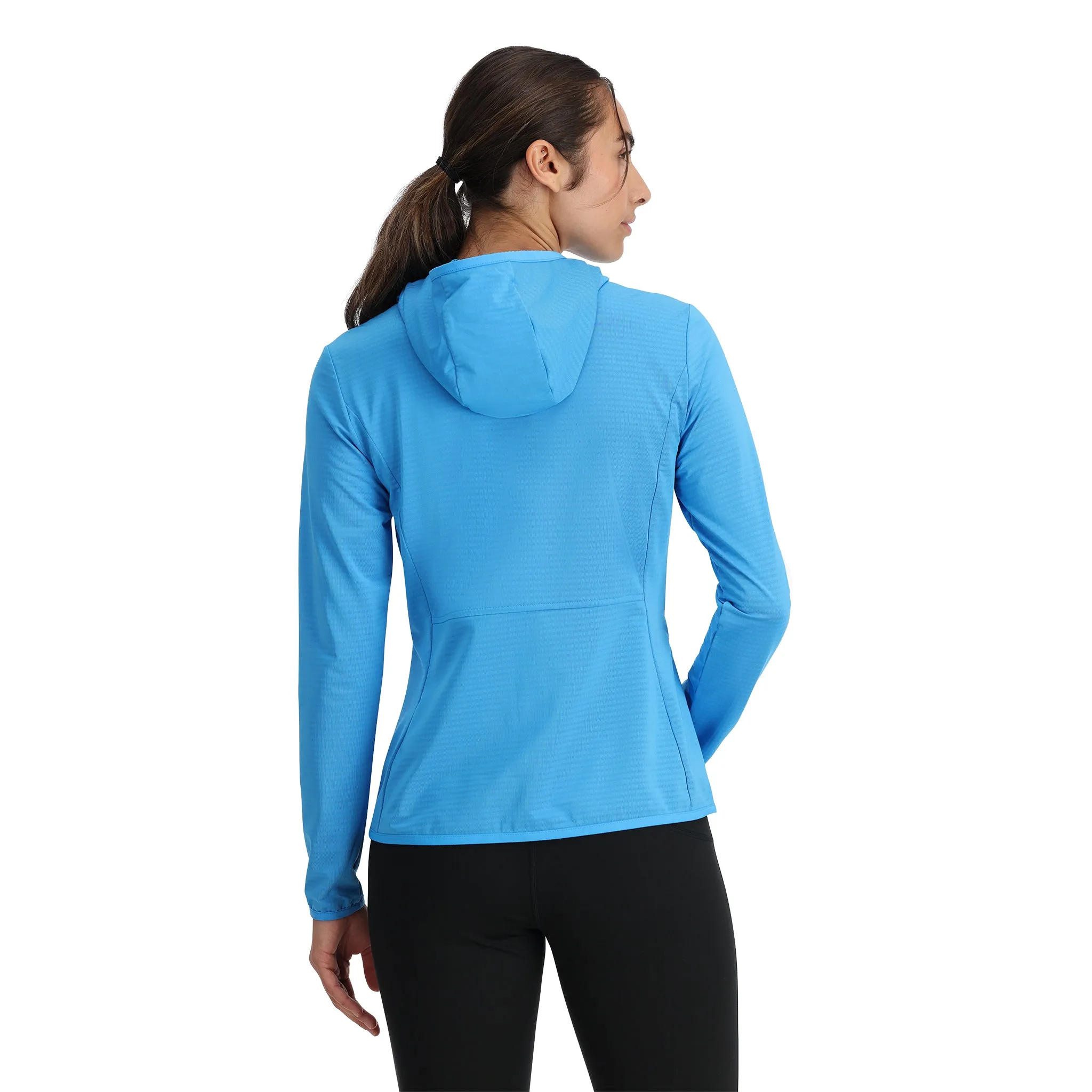 Womens Gridweb Hoodie - Aether Blue