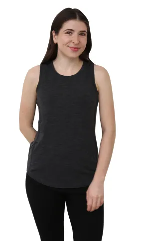 Women's Merino Wool Tank Top with Crew Neck