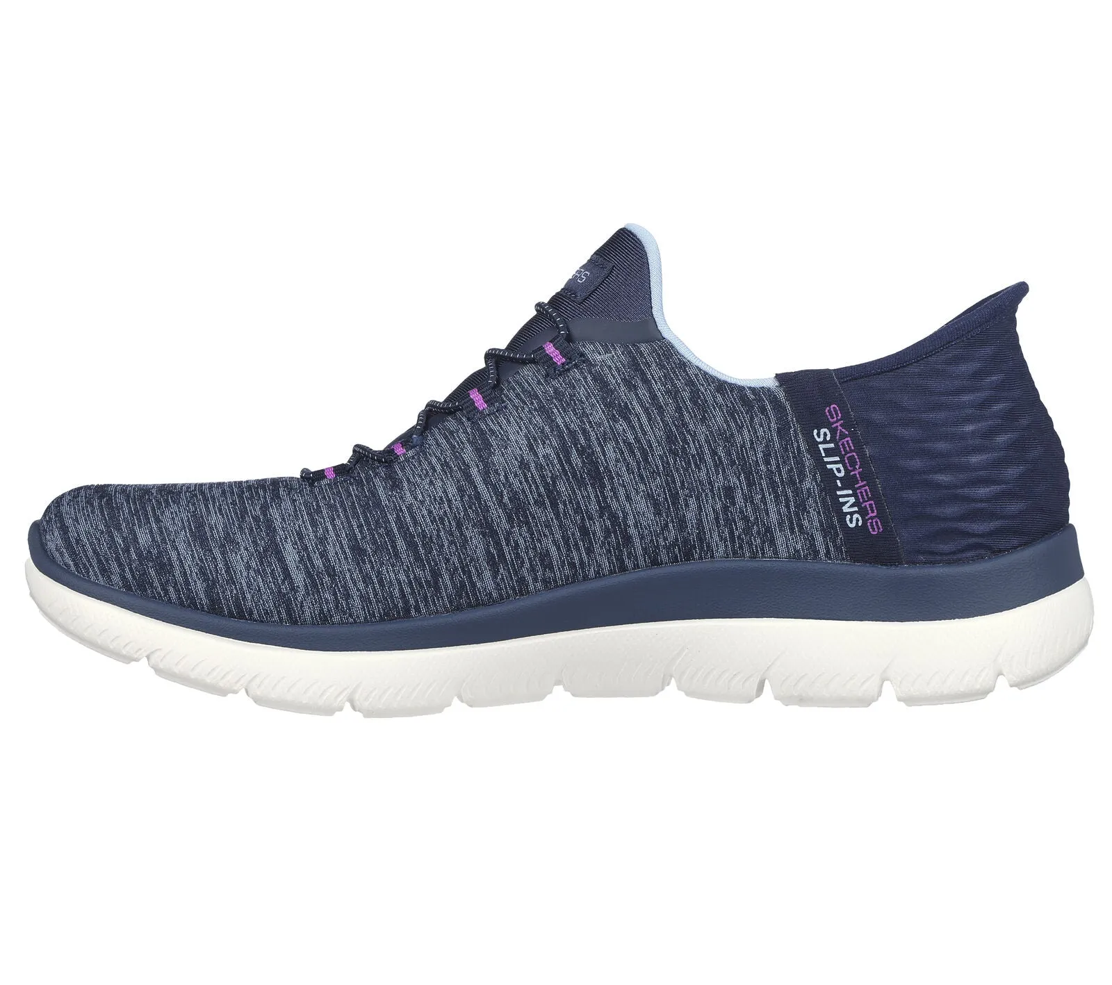 WOMEN'S SKECHERS SLIP-INS: SUMMITS DAZZLING HAZE / NAVY / PURPLE