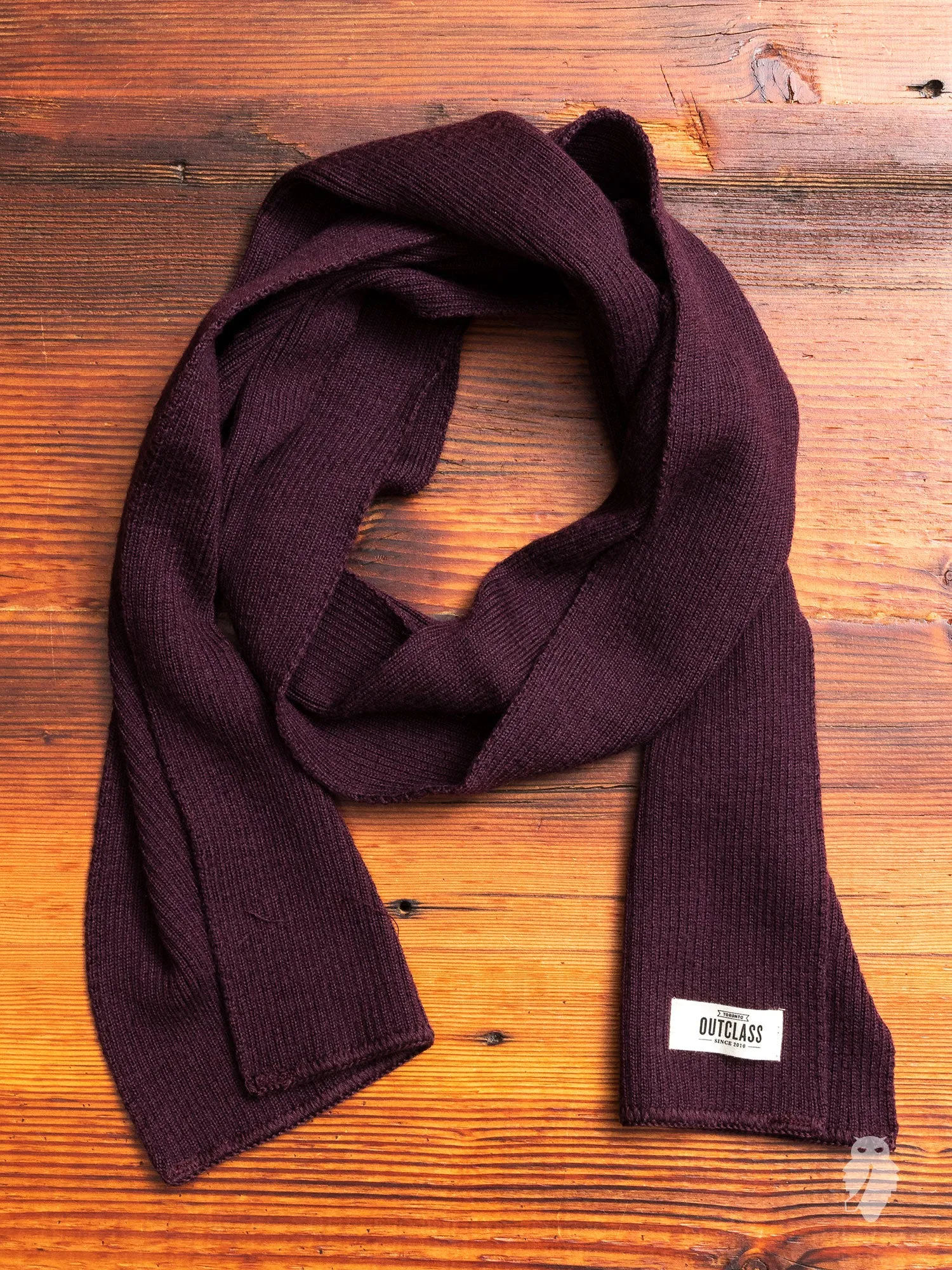 Wool Scarf in Maroon