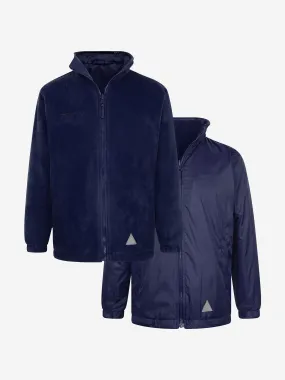 Zeco Kids School Reversible Fleece Jacket in Navy